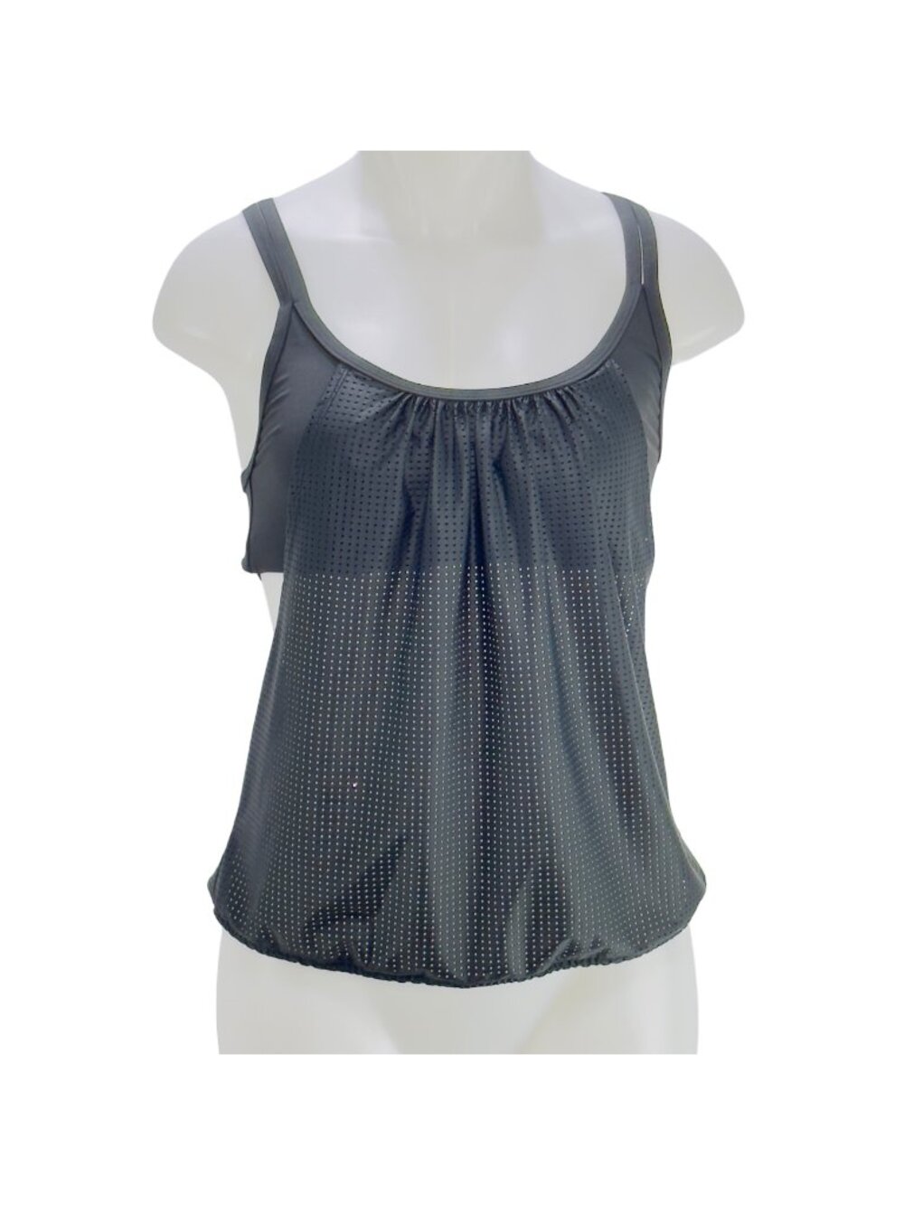 CALIA by CARRIE UNDERWOOD Women’s Activewear Top Black Layered Strappy Size S